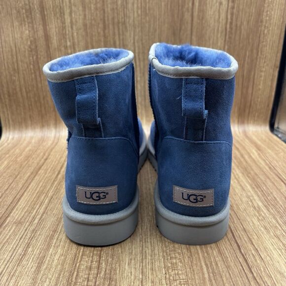 UGG Classic Mini II Boot Suede Upper Denim Blue Lined Warm And Cozy Men’s 13 NEW - Picture 4 of 8